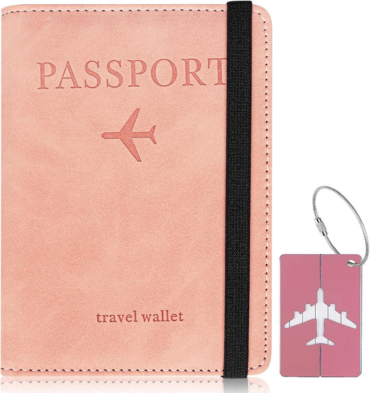 Reisepasshülle,Passport Cover Mit Rfid-Blocker,Kunstleder Reisepass Hülle Für Damen Herren Reisepass Kreditkarten, Ausweis Und Reisedokumente, 15×11×1Cm