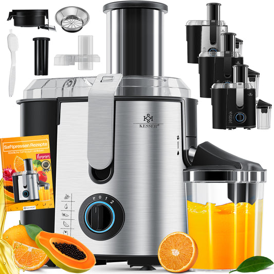 KESSER® Entsafter Saftpresse Edelstahl 1100W 85Mm Presse Obstpresse Saft Juicer