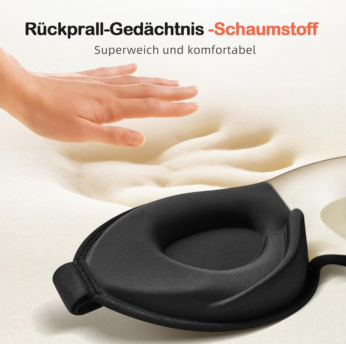 INNELO Schlafmaske Für Herren Frauen, 2024 Bequeme Atmungsaktive 3D Augenmaske, Mit Tiefen Augenhöhlen Und Erhöhten Nasenpads, 100％ Lichtblockierende Schlafbrille Mit Memory Foam Für Reisen, Schwarz