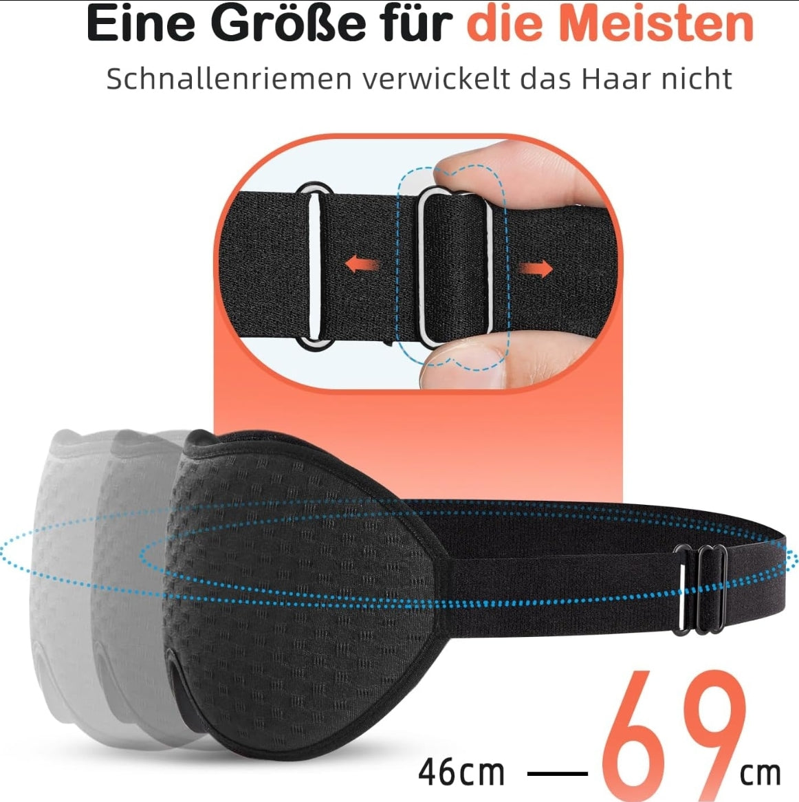 INNELO Schlafmaske Für Herren Frauen, 2024 Bequeme Atmungsaktive 3D Augenmaske, Mit Tiefen Augenhöhlen Und Erhöhten Nasenpads, 100％ Lichtblockierende Schlafbrille Mit Memory Foam Für Reisen, Schwarz